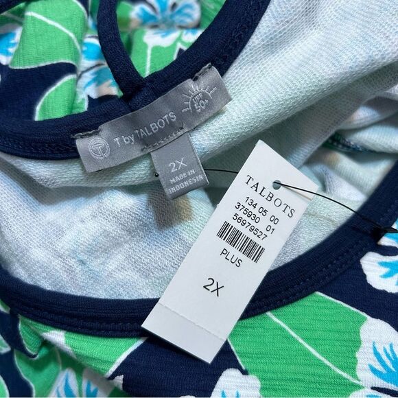 T by Talbots Open Back Short Sleeve Dress Floral Fields Plus Size 2x - Picture 10 of 10